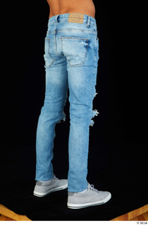 Claudio blue jeans grey sneakers leg lower body 0004.jpg